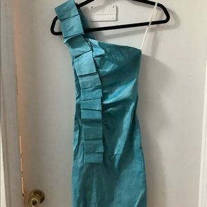 Stretchy fancy teal mini dress. Worn once to a snazzy party then packed away.